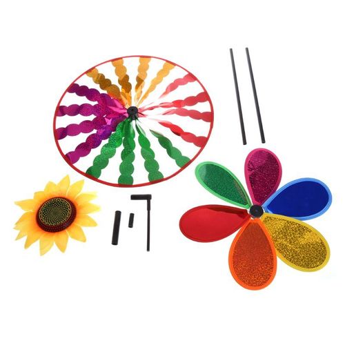 Moulin À Vent De Tournesol Coloré, Décoration De Jardin De Maison, Jouet Pour Enfants