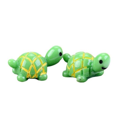 Micro Tortue Miniature D'Aquarium, 2 Pièces/Ensemble, Jouet De Simulation Pour Construction De Maison De Poupée Et Table De Sable, Modèle Faveur Des Tout-Petits