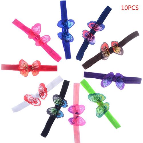 Bandeau Pour Bébé Fille, 10 Pièces, Bandeau De Cheveux Pour Nouveau-Né, Papillon, Coiffure De Princesse Pour Bébé