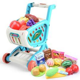 Mini chariot de courses pour enfants, ensemble de jouets découpés