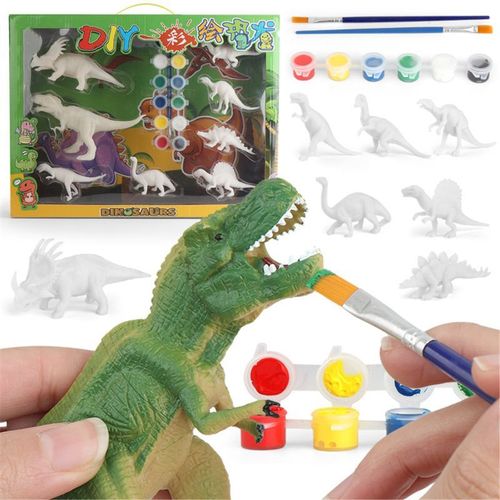 Kit De Peinture Pour Enfants, Jouets De Dinosaures, Fournitures D'Art Et D'Artisanat, Cadeaux De Fête Pour Garçons Et Filles Âgés De 4 5 6 7 Ans