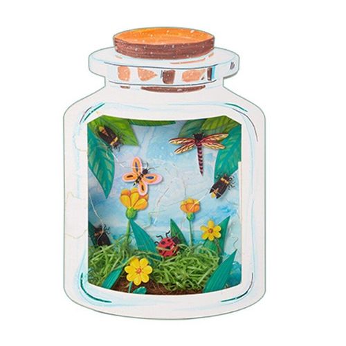 Y4ud Enfants Bricolage Le Monde Dans La Bouteille À La Main Artisanat Jouets, Dessin De Poisson Éducatif Insecte Réservoir Jouets Enfants Cadeau