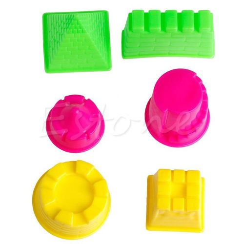 Jouets De Plage Pour Enfants, 6 Pièces, Château De Sable, Pyramide, Moule En Argile, Modèle De Construction, Jouets De Plage