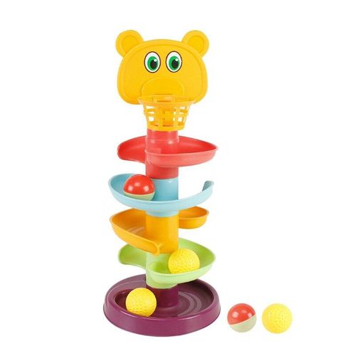 Piste À Billes En Plastique Pour Bébé Et Enfant En Bas Âge, Ensemble De Jouets Comprenant 3 Balles, Boule Roulante, Swi