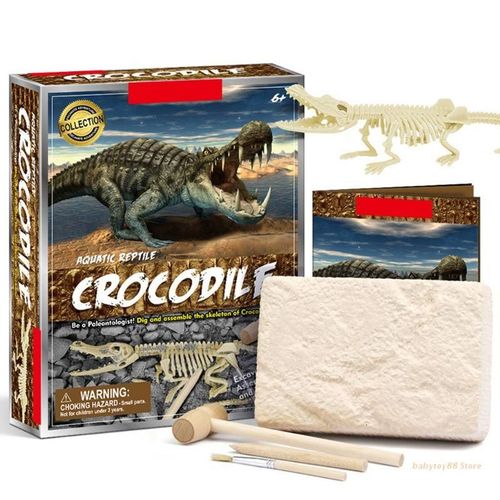 Bricolage Dinosaure Crocodile, Nouveauté Creuser Des Fosses, Jouets D'Apprentissage Éducatifs Amusants Pour Enfants, Cadeaux Pour Filles Et Garçons