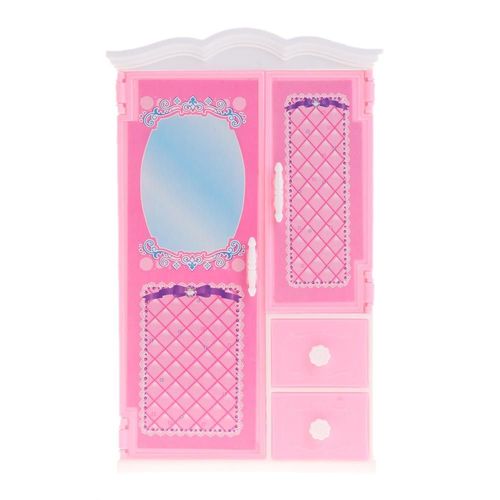 Nouveau Placard À Jouets Avec Miroir, Maison De Poupée, Meubles De Chambre De Princesse, Garde-Robe, Accessoires Pour Poupées Barbie, Cadeaux