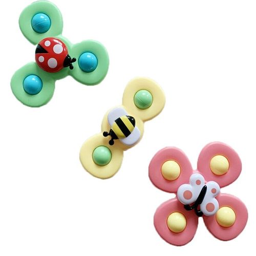 Toupie À Dessin Animé Pour Bébé, Toupie À Fleurs, Avec Ventouse, Y4ud