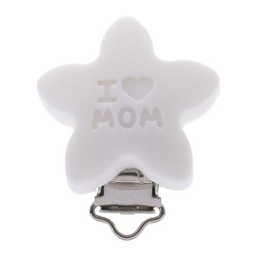 Attache-tétine en Silicone en forme d'étoile pour bébé, anneau de dentition en forme d'étoile, porte-serviettes Anti-chute, Clips mignons pour nouveau-né