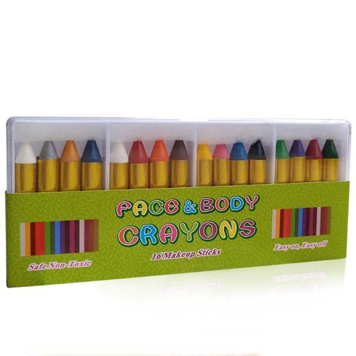 Crayons De Maquillage Pour Enfants, 16 Couleurs, Pour Le Visage Et Le Corps, Pour Halloween, Costume, Fête, Cosplay, Peinture De Scène