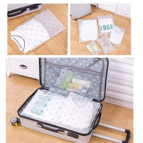 Sac de rangement de voyage Portable 3 pièces, sac de rangement de voyage Transparent pour sous vêtements cosmétiques valise en plastique à fermeture éclair anti poussière tri des fournitures de poussi