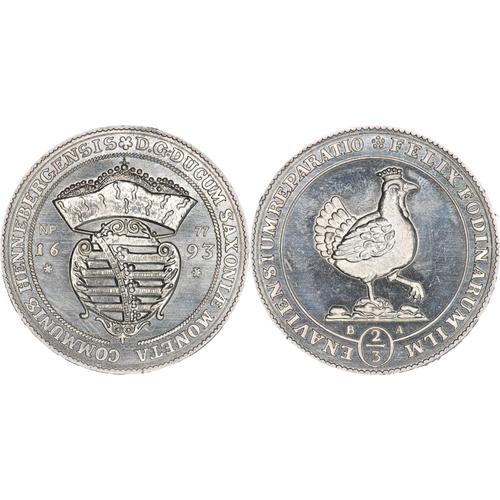 Allemagne - Médaille Inspirée De Thaler Allemands De 1693 Frappé En 1977 - Argent? - 01-178