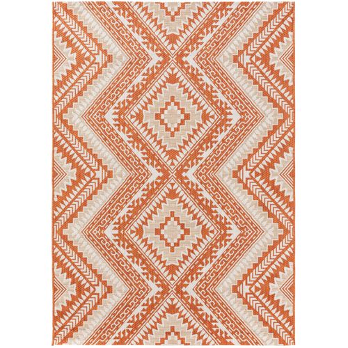 Tapis D'extérieur Cleo Orange 240x340 Cm - Tapis Outdoor Pour Balcon, Terrasse Et Jardin