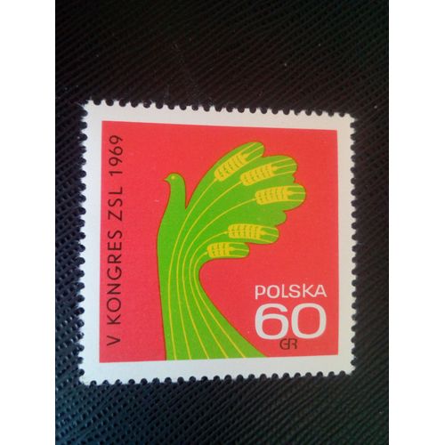 Timbre Pologne Yt 1757 Gerbe De Blé 1969 ( 020306 )