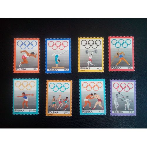 Timbre Pologne Yt 1758 A 1765 Séries: 50 Anniv. Du Comité Olympique Polonais 1969 ( 020306 )