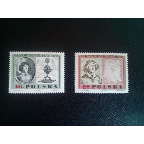 Timbre Pologne Yt 1776 - 1777 Nicolaus Copernicus 1969 ( 020306 )