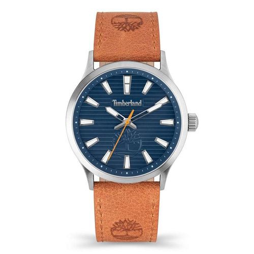 Montre Timberland Trumbull Cadran Bleu Cuir Brun