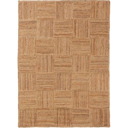 Tapis Poil Ras De Jute Jutta Marron Clair 60x100 Cm - Tapis Poil Court Design Moderne Pour Salon