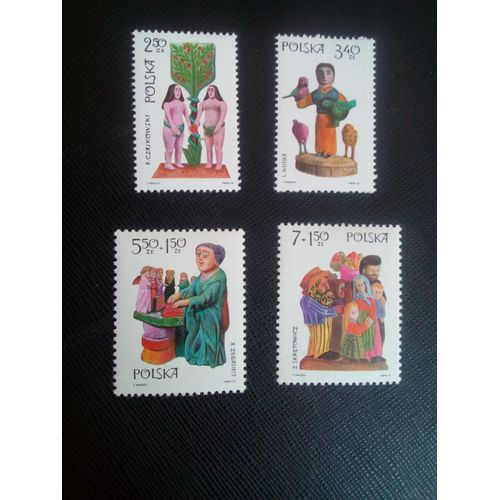 Timbre Pologne Yt 1825 A 1828 Art Folklorique 1969 ( 020306 )