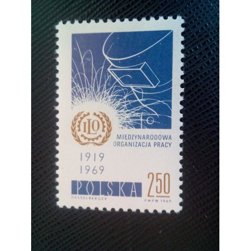Timbre Pologne Yt 1812 50e Anniversaire De L'organisation Internationale Du Travail 1969 ( 020306 )