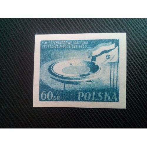 Timbre Pologne Yt 829 A Stade De Varsovie 1955 ( 030306 )