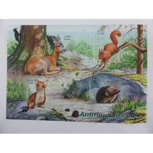 France.Bloc 36 De 2001.Animaux Des Bois.Neuf.