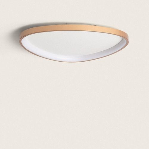 Plafonnier Led Oval 30w Métal Ø600 Mm Cct Sélectionnable Owen Doré