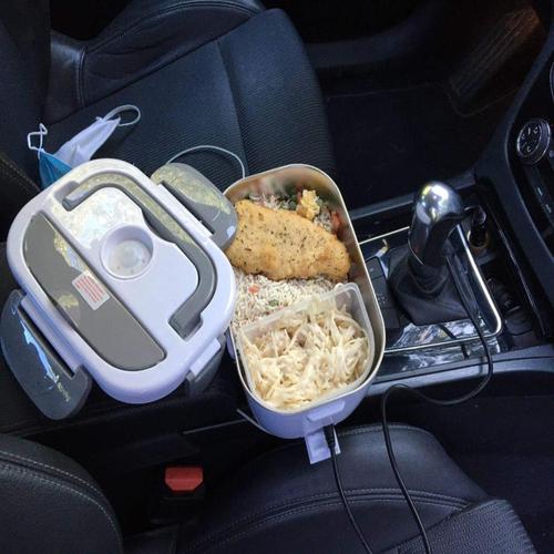 KUMADAI Lunch Box Isotherme Lunch Box Chauffante Voiture 12V/24V Boite Isotherme  Repas Chaud Adulte Boite a Lunch 3 Compartiment Bento Box INOX Hermetique  Boîte Repas Chauffante,Marron Brown Marron : : Cuisine et