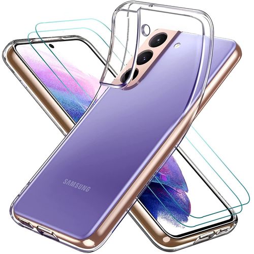 Coque Silicone Tpu Transparente + 2 Verres Trempes Pour Samsung Galaxy S22 Plus 5g Little Boutik®