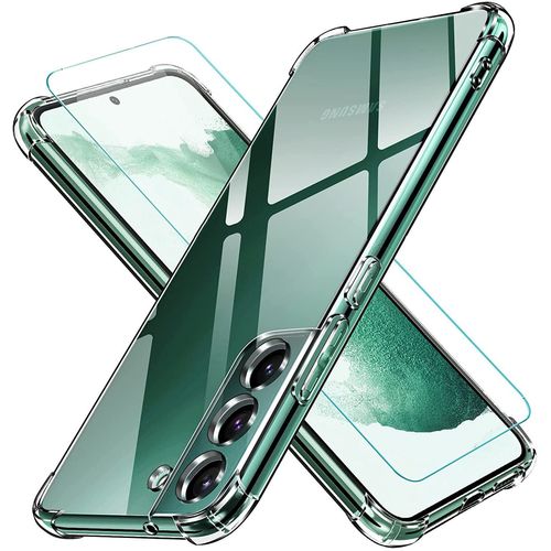 Coque Silicone Tpu Transparente Angles Renforces + Verre Trempe Pour Samsung Galaxy S22 Plus 5g Little Boutik®