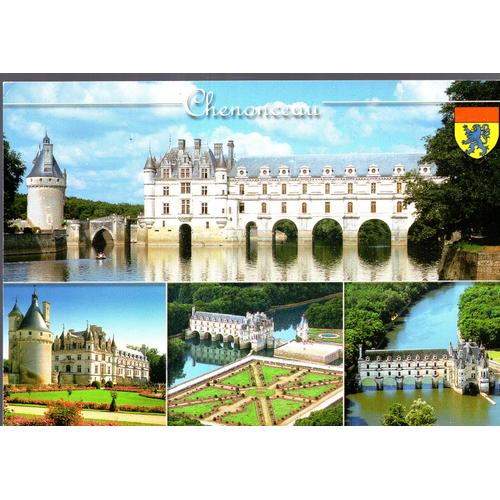 Carte Postale De Chenonceau (Indre Et Loire) Le Château : 4 Vues