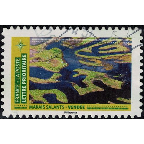 France 2021 Oblitéré Used Mosaïque De Paysages Marais Salants Vendée Y&t 1950 Su