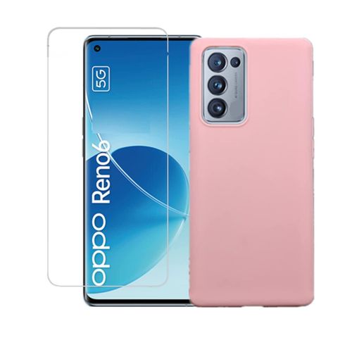 Coque Silicone Rose + Verre Trempe Pour Oppo Reno 6 5g Little Boutik®