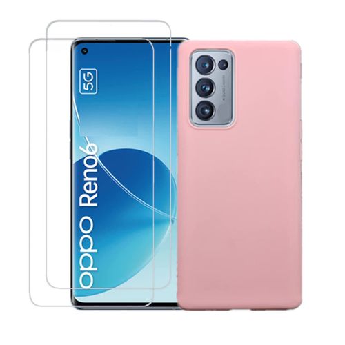 Coque Silicone Rose + 2 Verres Trempes Pour Oppo Reno 6 5g Little Boutik®