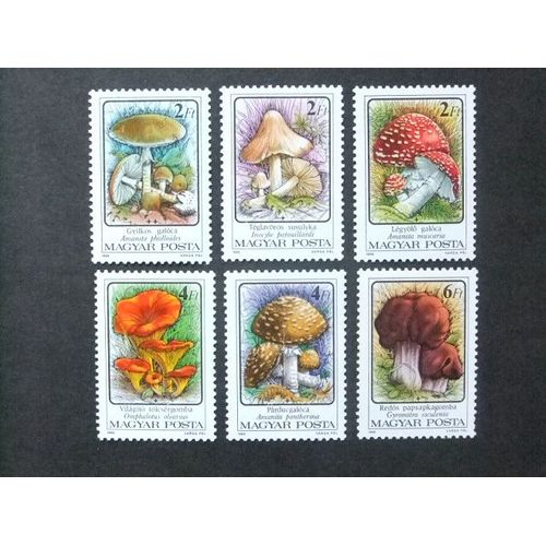 Hungria Hongrie Magyar Posta 1986 Champignons Toxiques Yvert 3081 / 3086 ** Mnh
