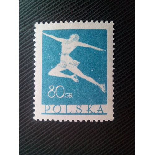 Timbre Pologne Yt 733 Sports D'hiver Patinage Artistique 1953 ( 030306 )