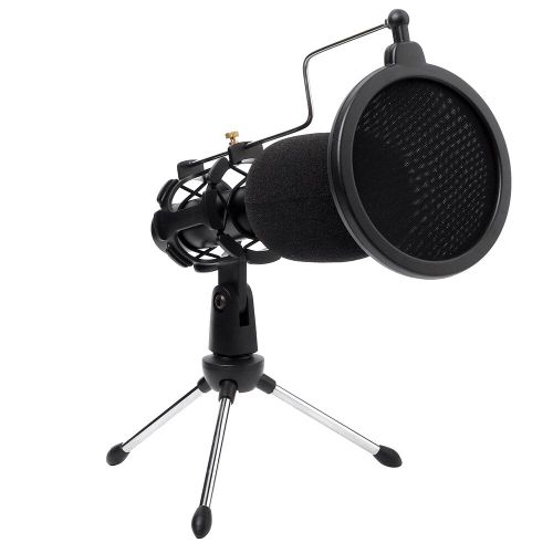 Microphone À Condensateur Usb 2.0, Pour Chat, Jeu, Podcast, Enregistrement, Pc, Ps4, Studio, Enceinte De Conférence Vocale