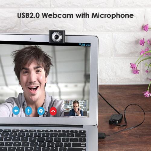 Webcam USB avec Microphone, mise au point manuelle, caméra à Clip pour ordinateur de bureau, accessoires de diffusion en direct