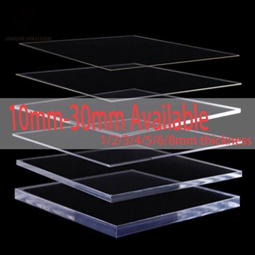 Plaque En Plexiglas Transparente, Verre Organique En Plastique Méthacrylate 1mm 3mm 8mm Épaisseur 200*200mm