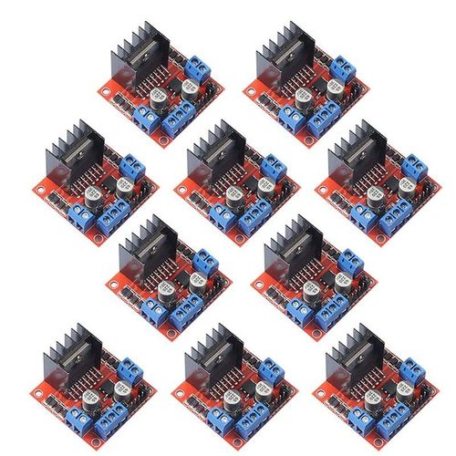 Panneau De Contrôleur D'entraînement De Moteur L298n New-10pcs, Module Double Pont En H Dc Stepper Compatible Pour Les Projets Électroniques Arduino