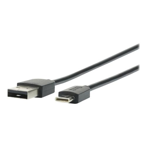 Mobilis - Câble USB - 24 pin USB-C (M) pour USB (M) - USB 2.0 - 1 m - noir