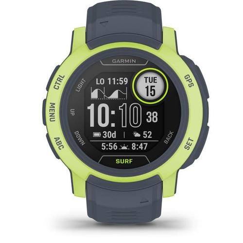 Garmin Instinct 2 - Surf Edition - 45 Mm - Mavericks - Montre De Sport Avec Bracelet - Silicone - Taille Du Poignet : 135-230 Mm - Monochrome - 32 Mo - Bluetooth, Ant+ - 52 G