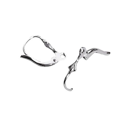 925 Argent Crochets D'oreille A. Fermoir, 2 Pces