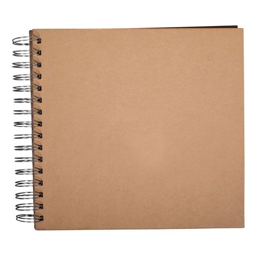 Album Spirale, Qf, Fsc Mix Credit, Kraft, 22,5x21,5cm, 250 G / M², 15 Feuilles
