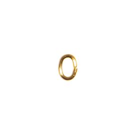 Anneau, 0,8 Mm Ø, Or, 5,2x3,7mm, 20 Pces