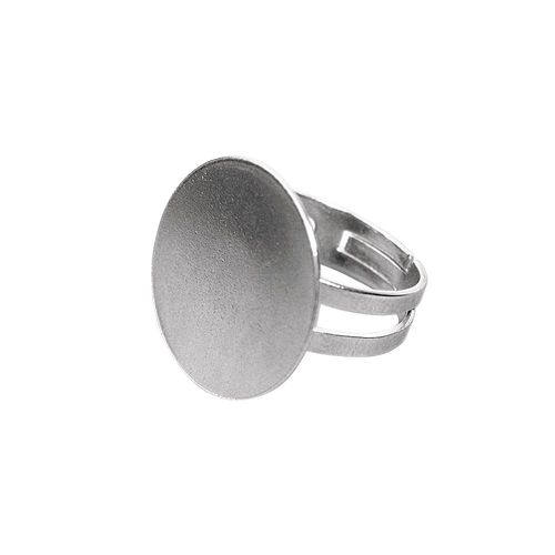 Bague À Décorer Avec Rondelle, 20mm Ø, Platine, 1 Pce