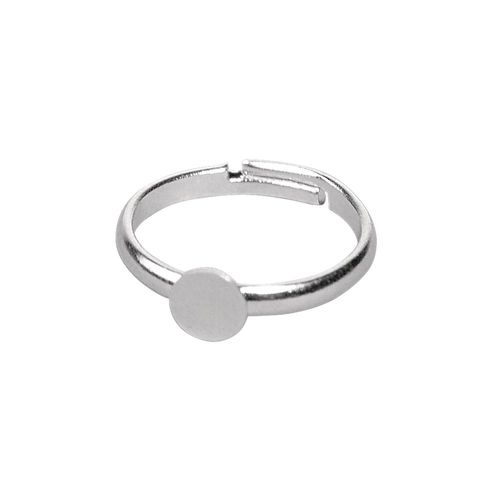 Bague À Décorer Avec Rondelle, 6mm Ø, Platine, 2 Pces