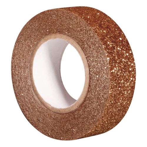 Bande Scintillante, Bronze Brillant, 15mm, Rouleau 5m
