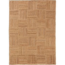 Tapis Poil Ras De Jute Jutta Marron Clair 80x150 Cm - Tapis Poil Court Design Moderne Pour Salon