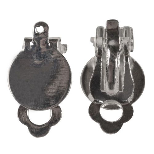 Boucle D'oreille Avec Oeillet, 12mm Ø, Platine, 2 Pces
