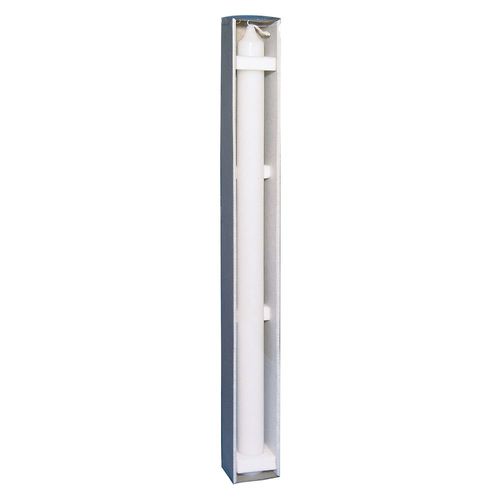 Bougie De Communion, 4cm Ø, 50cm,En Cart. Avec Couvercle Transparent